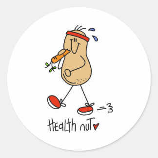 Health Nut Classic Round Sticker