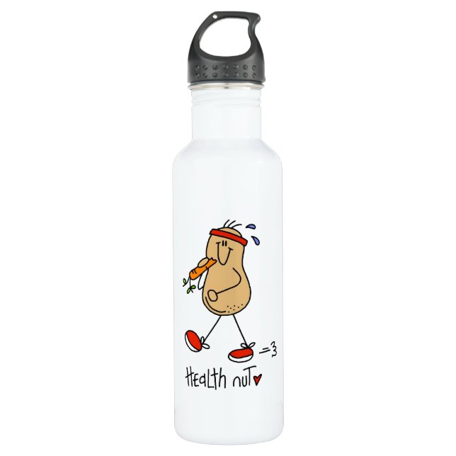 Health Nut T-shirts and 710 Ml Water Bottle (Front)
