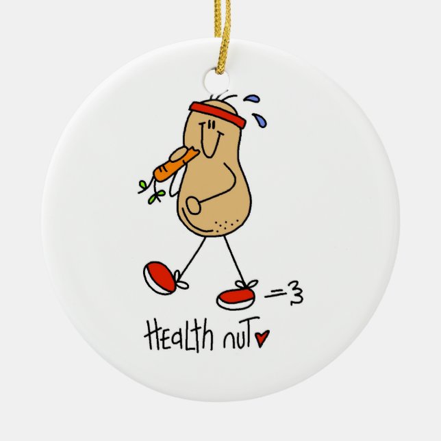 Health Nut T-shirts and Gifts Ceramic Ornament (Front)