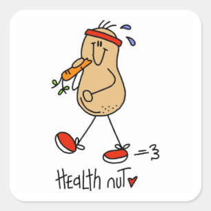 Health Nut T-shirts and Gifts Square Sticker