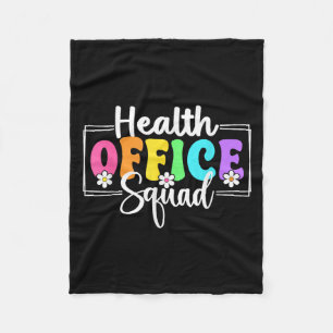 Health Office Squad Back To School Teachers Studen Fleece Blanket