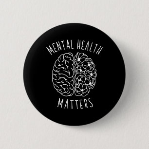 Health Problem Human Brain Graphic Mind Awareness  2 Inch Round Button
