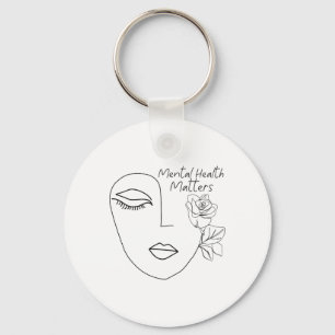 Health Problems Awareness For Women Abstract Face Keychain