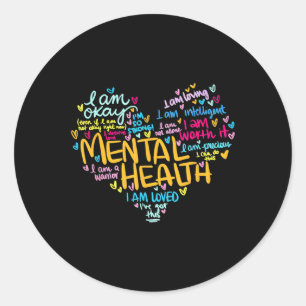 Health Problems Awareness Hearts Mothers Day  Classic Round Sticker