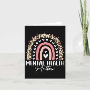 Health Problems Awareness Month Rainbow Leopard Card