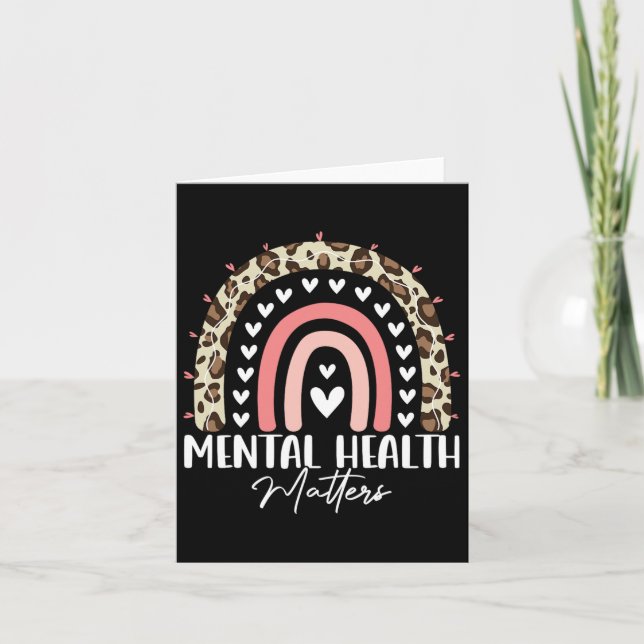 Health Problems Awareness Month Rainbow Leopard  Card (Front)
