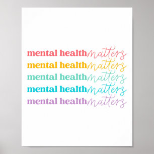 Health Problems Be Kind Self Care Mental Awareness Poster