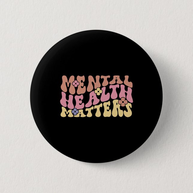 Health Problems End The Stigma 2  Inch Round Button (Front)