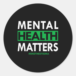 Health Problems End The Stigma Awareness Classic Round Sticker