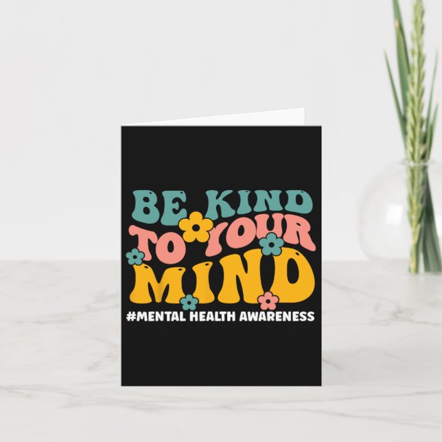 Health Problems End The Stigma Mental Health Aware Card (Front)