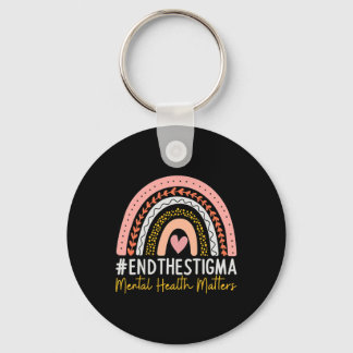Health Problems End The Stigma Rainbow Boho  Keychain
