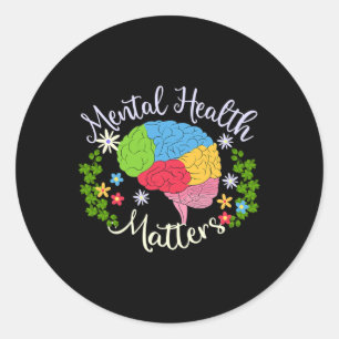 Health Problems Gift Human Brain Illness Awareness Classic Round Sticker