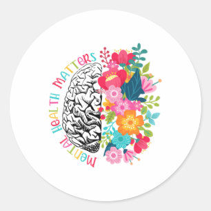 Health Problems Gift Human Brain Illness Awareness Classic Round Sticker