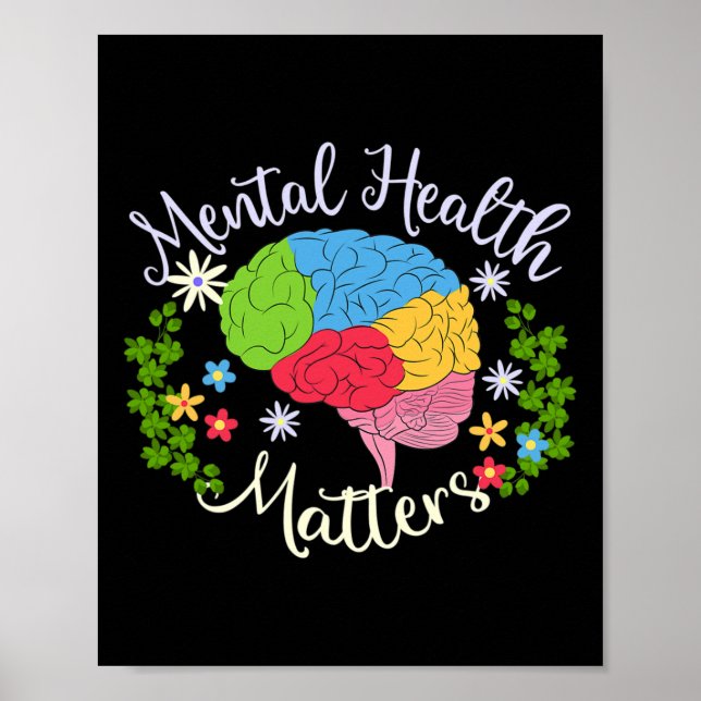Health Problems Gift Human Brain Illness Awareness Poster (Front)