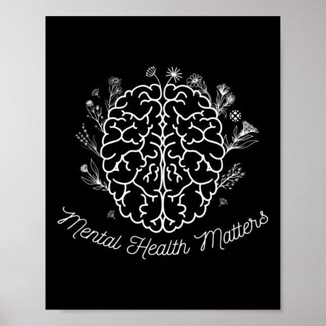 Health Problems Gift Human Brain Illness Awareness Poster (Front)