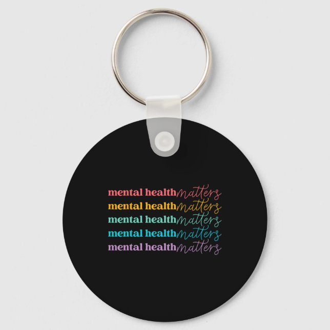 Health Problems Gifts Human Brain Illness Awarenes Keychain (Front)