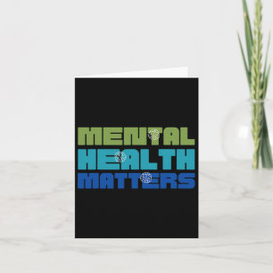 Health Problems Green For Mental Health Awareness Card