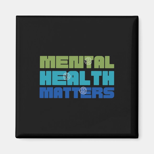 Health Problems Green For Mental Health Awareness  Magnet (Front)