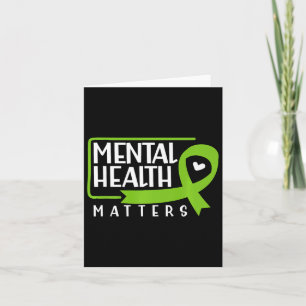Health Problems Green Ribbon Mental Health Awarene Card