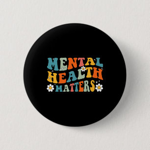 Health Problems Groovy Psychologist Therapy Squad 2 Inch Round Button