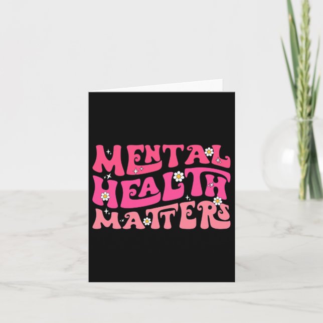 Health Problems Groovy Psychologist Therapy Squad  Card (Front)