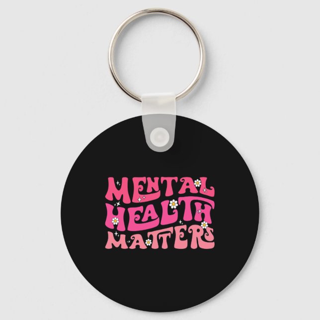 Health Problems Groovy Psychologist Therapy Squad  Keychain (Front)