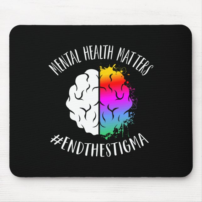 Health Problems Happy End Stigma Awareness Graphic Mouse Pad (Front)