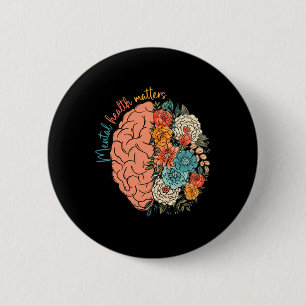 Health Problems Human Brain Illness Awareness  2 Inch Round Button