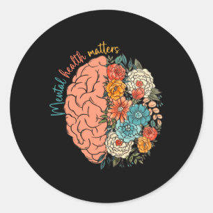 Health Problems Human Brain Illness Awareness Classic Round Sticker
