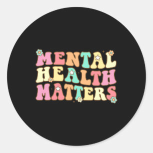 Health Problems Human Brain Illness Awareness Men Classic Round Sticker