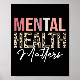Health Problems Leopard Human Mental Health Awaren Poster