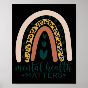 Health Problems Leopard Print Boho Rainbow Awarene