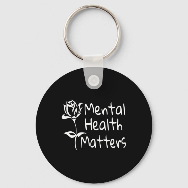 Health Problems Mental Awareness 12 Step Recovery  Keychain (Front)