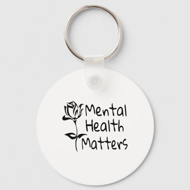Health Problems Mental Awareness 12 Step Recovery  Keychain (Front)