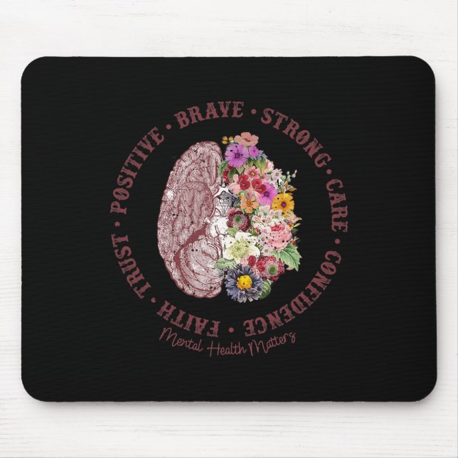 Health Problems Mental Health Awareness  Mouse Pad (Front)