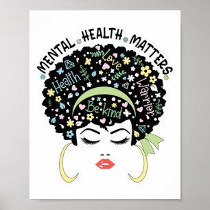 Health Problems Mental Health Awareness Women Girl Poster