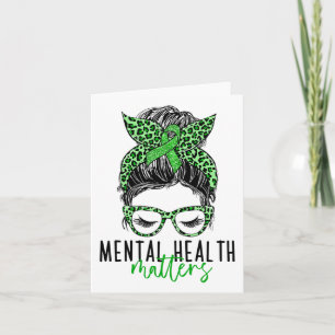 Health Problems Messy Bun Woman Neurodiversity Emo Card