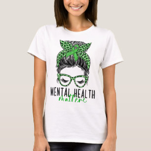 Health Problems Messy Bun Woman Neurodiversity Emo T-Shirt