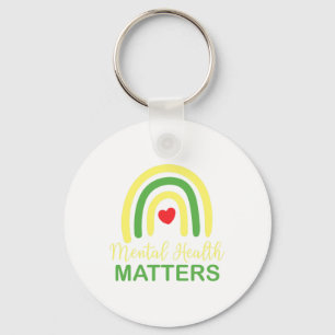 Health Problems Rainbow Retro National Awareness M Keychain
