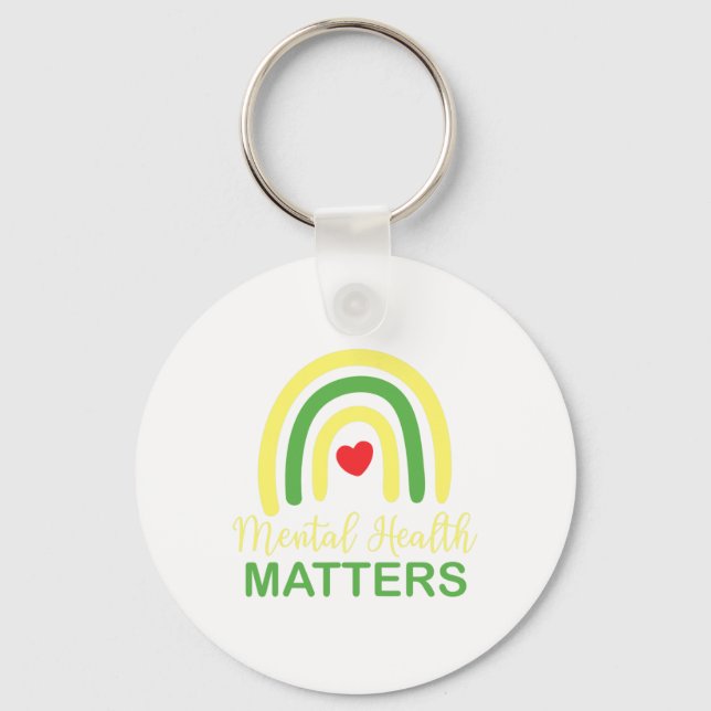 Health Problems Rainbow Retro National Awareness M Keychain (Front)