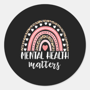 Health Problems Rainbow Spread Awareness Mental He Classic Round Sticker