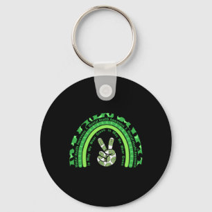Health Problems We Wear Green Mental Health Awaren Keychain
