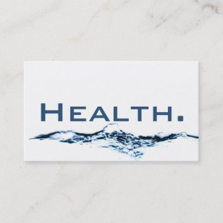 Health Professional Business Card- H2O No.1 Card