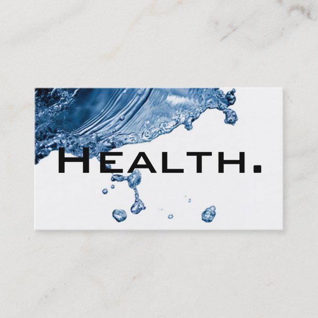 Health Professional Business Card-H2O No.2 Business Card (Front)