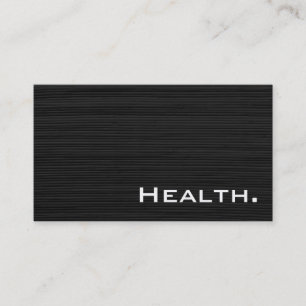 Health Professional-Modern Black No.3 Business Card