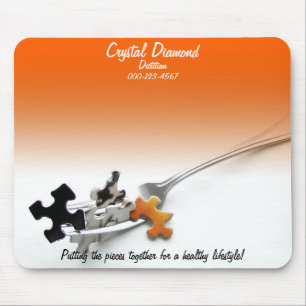 Health Puzzle Concept Orange Ombre Template  Mouse Pad