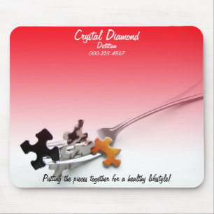 Health Puzzle Concept Red Ombre Template Mouse Pad