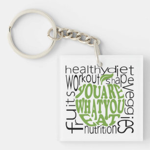 Health quote design keychain