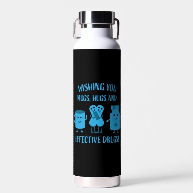 Health Recovery Get Well Soon   Water Bottle (Front)