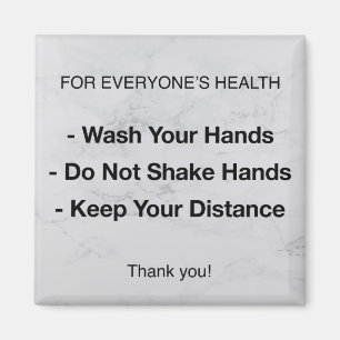 Health Rules Disease Prevention Magnet